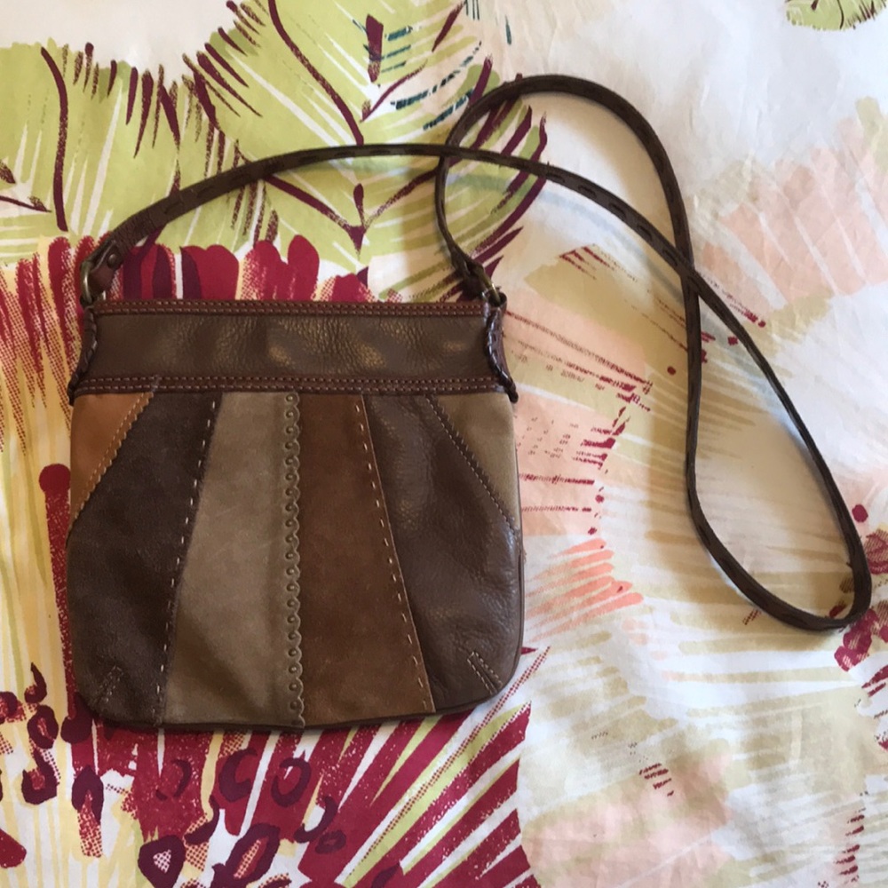 Multi-toned brown bag (genuine leather)